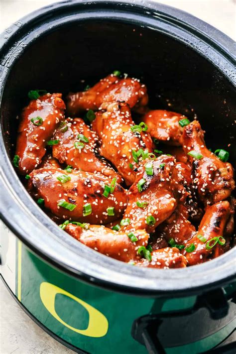 Slow Cooker Honey Garlic Sriracha Wings Recipe Ocean