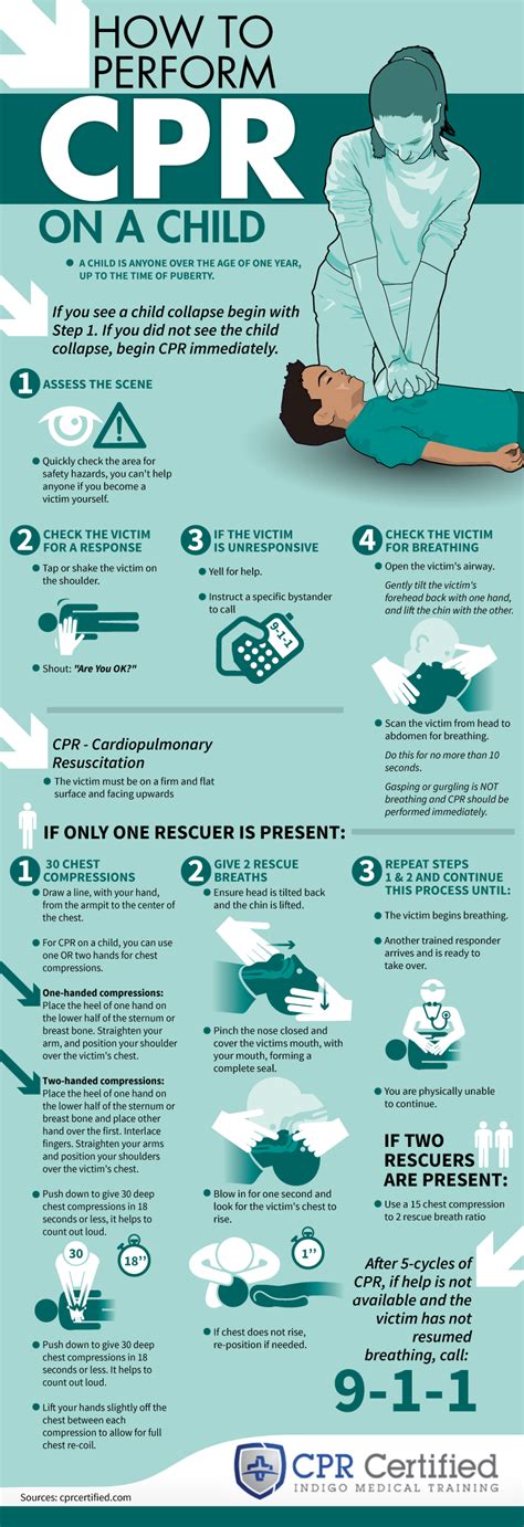 How To Perform Cpr On A Child Infographic