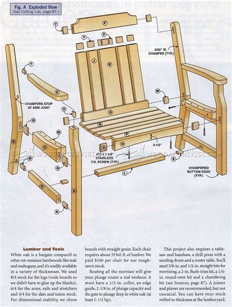 Garden Chair Plans Woodarchivist