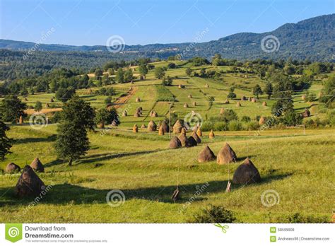 Countryside Landscape In Maramures Romania Stock Photo Image Of Full