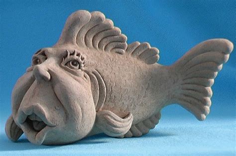 Dorothy Carruth Studio Waterville Oh Fish Sculpture Ceramic