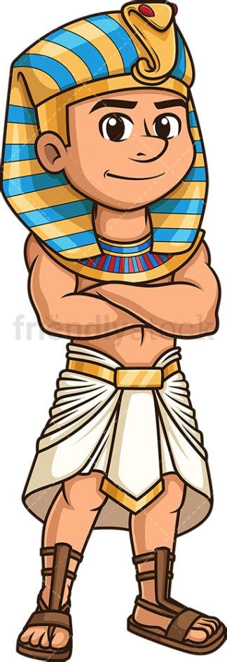 Ancient Egyptian Pharaoh Cartoon Vector Clipart Friendlystock