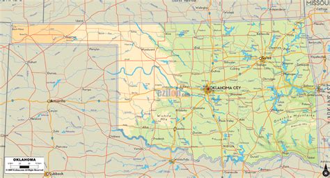 Oklahoma Map - TravelsFinders.Com