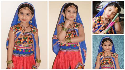 Garba Dress For Girl Navratri Dress Ideas Gujarati Dress Radha Dress Radha Makeup Dandiya Dress