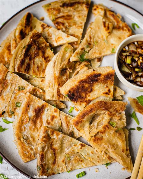 Chinese Scallion Pancakes Detailed Instructions Shuangy S Kitchen Sink
