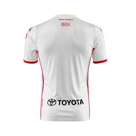 La real federación española de fútbol (rfef) es el organismo rector del fútbol en españa. Camiseta Union Española Kappa 2019 Blanca - CYHSTORE
