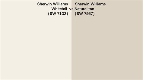Sherwin Williams Whitetail Vs Natural Tan Side By Side Comparison