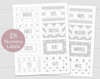 Printable Nursery Drawer Label Organizers Labels Pdf Instant