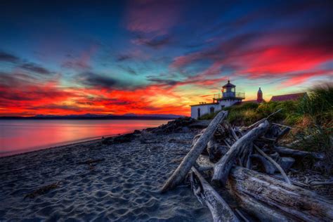 West Point Lighthouse Sunset Hdr Totally Worth The Trip T Flickr