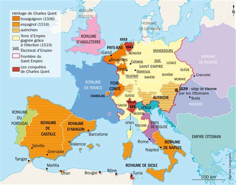 Combien De Temps A Duré L'empire Romain - Carte : l'Empire de Charles Quint | lhistoire.fr