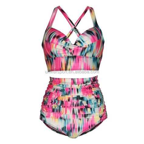 High Waist Swimsuit Women Plus Size Swimwear Print Flower Beach Bikini Set Buy Plus Size