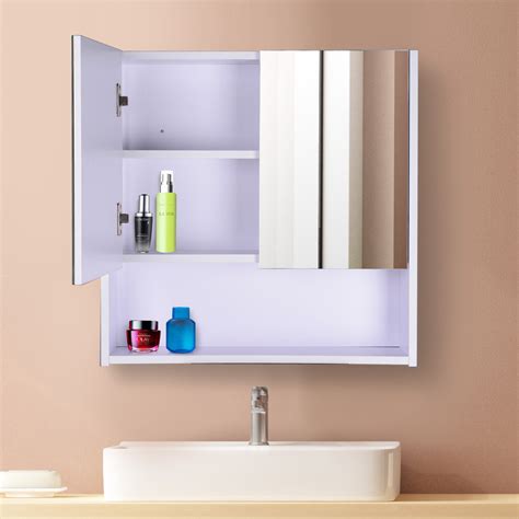 Wall Mounted Mirror Cabinet Vanity Storage Cupboard Shelf Bathroom