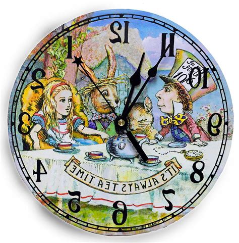 Tea Party Clock Alice In Wonderland Decor Etsy Alice In Wonderland