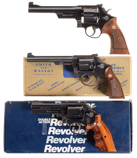 Three Smith And Wesson Double Action Revolvers Rock Island Auction