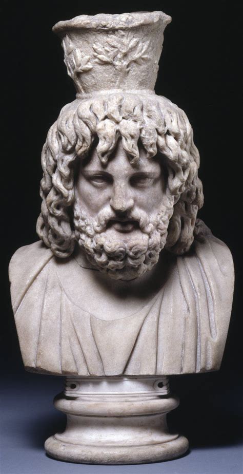 Head Of Jupiter Zeus Serapis Roman Statue Marble 2nd Century Ad
