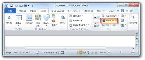 Where Is The Wordart In Microsoft Word 2007 2010 2013 2016 2019 And 365