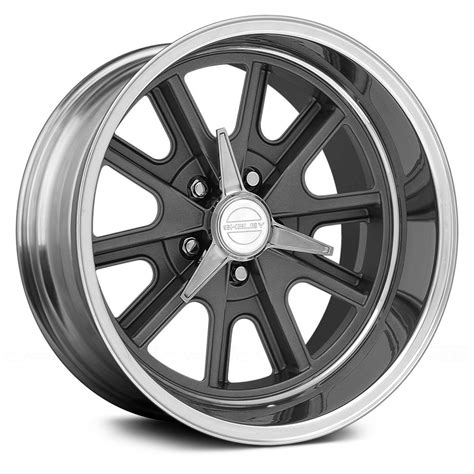 American Racing Vn427 Shelby Cobra 2pc Wheels Gray With Polished Lip