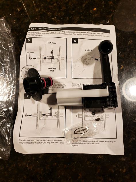 Suncast 0461685a Cart Hose Reel In Out Tube Assembly Kit Brand New