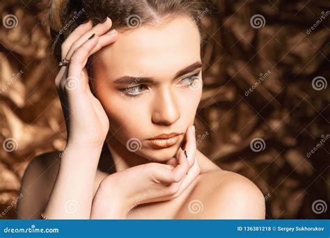 Portrait Of A Gorgeous Young Model Stock Photo Image Of Luxury