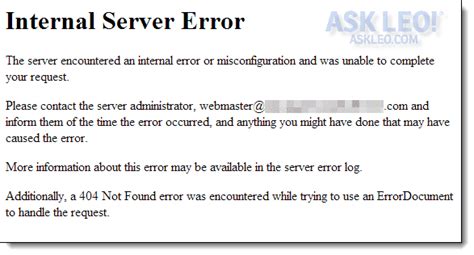 How Do I Fix Internal Server Error Ask Leo