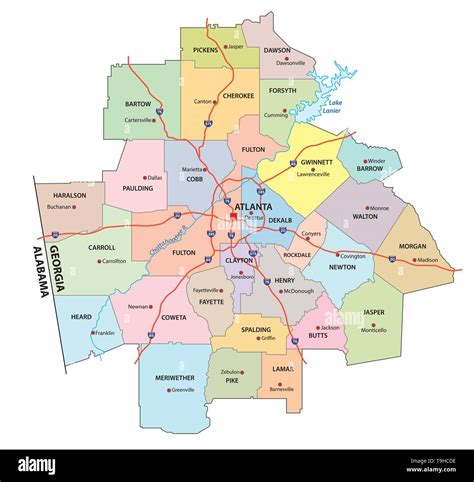 Map Of Atlanta Georgia Fotografías E Imágenes De Alta Resolución Alamy