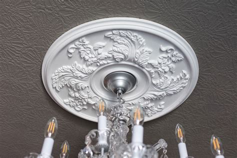 Our ceiling medallion collections are modeled after original historical patterns and designs. Acanthus Twist Ceiling Medallion with Chandelier ...