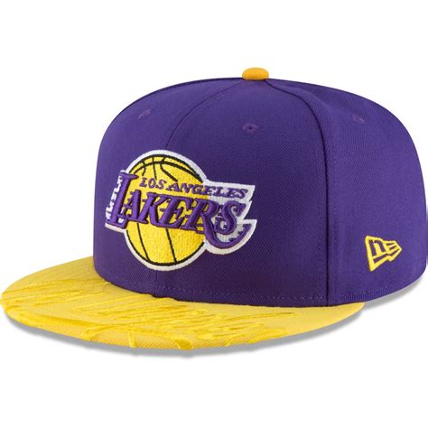 New Era Los Angeles Lakers Purple Visor Script 59fifty Fitted Hat