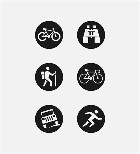Outdoor Activity Icon Set On Behance Icon Set Outdoor Activities
