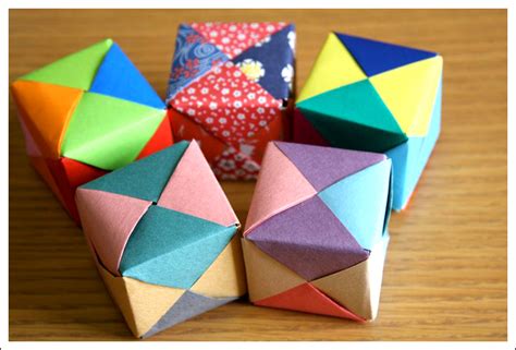 Como Hacer Cubos De Papel De Colores Manualidades En Papel