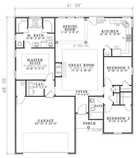 Square feet details ground floor area : Right under 1400 sq ft plan. So many things I like about ...