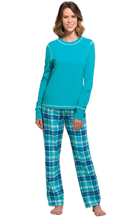 wintergreen plaid jersey top flannel pajamas in flannel pajamas for women pajamas for women