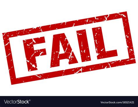 Square Grunge Red Fail Stamp Royalty Free Vector Image