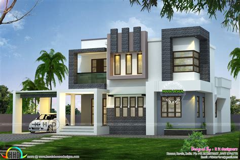 1938 Sq Ft Modern House Plan Architecture Kerala Home Design And