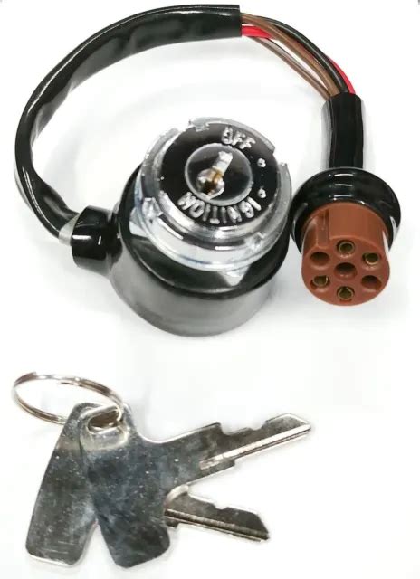 Honda Ignition Key Switch 4 Wire Round Plug Cb175 Cb350 Cb450 Cb750