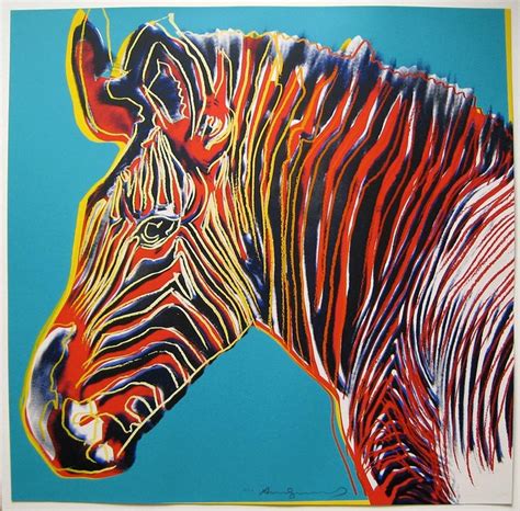 Zebra Andy Warhol Pop Artist 60s Andy Warhol Pop Art Andy