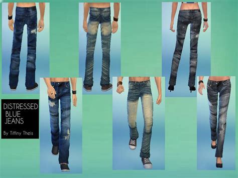 Distressed Blue Jeans Set The Sims 4 Catalog