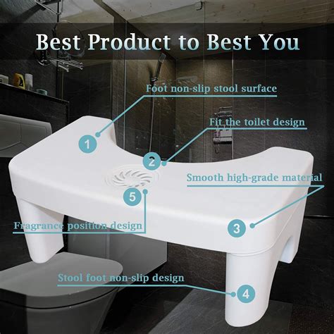 Poop Stool Adult Toilet Stool Sturdy Toilet Step Stool Bathroom Squat