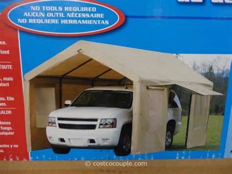 Gojooasis carport frame tent party tent heavy duty portable car garage tent outdoor gazebo (10' x 20' with 8 walls). Steel Frame Canopy With Side Walls