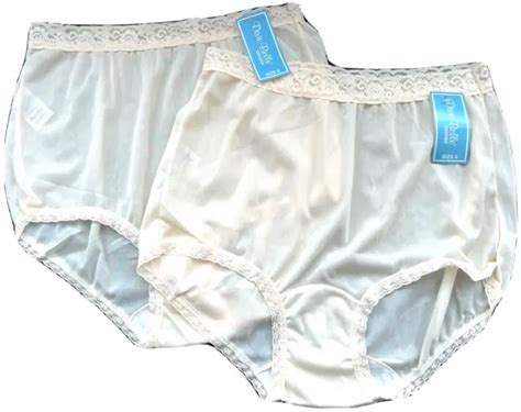 vintage dixie belle 2 nylon panties granny brief made in usa nwt sz 6 lace cream 24 75 picclick