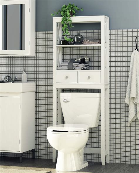 Buy Spirich Over Toilet Storage Shelf With Drawers X Frame Over The