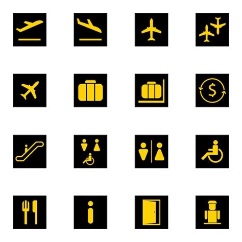 Premium Vector Airport Signs Icon Stock Illustration Vector Design
