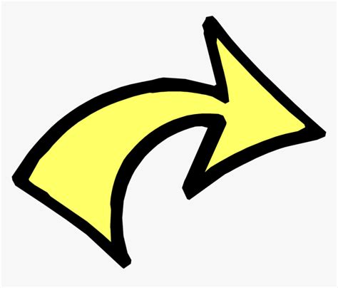 Transparent Curved Arrow Clip Art Transparent Background Yellow Arrow