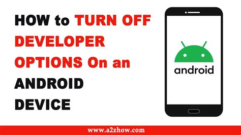 How To Turn Off Developer Options On An Android Device Youtube