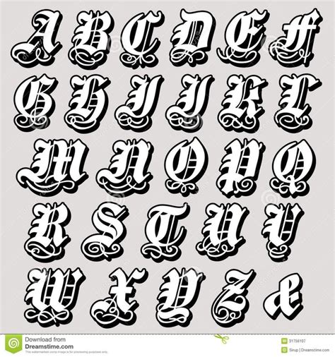 Complete Gothic Alphabet Download From Over 42 Million High Quality