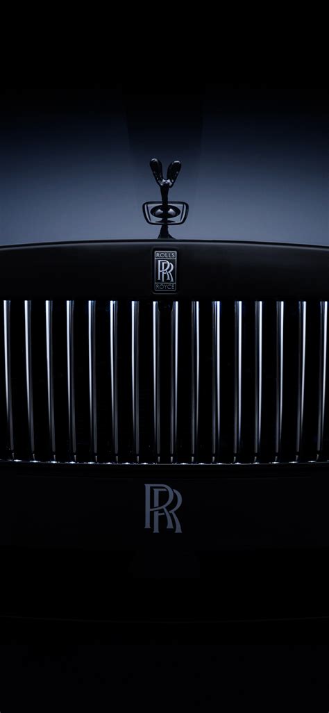 1125x2436 2021 Rolls Royce Black Badge Ghost Front Grill Iphone Xs