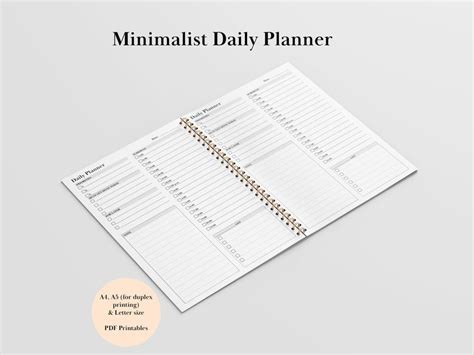 Undated Daily Planner Inserts A4 A5 Letter Printables PDF Etsy Bullet