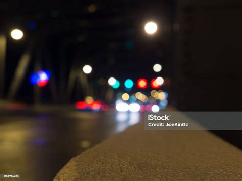 Blur Abstract Bokeh Of Street City Night Light Background Stock Photo
