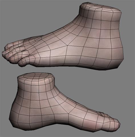 Lowpoly Foot 3d Model