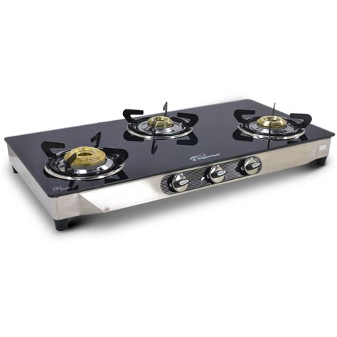 Buy Superchef Glass Top 3 Burner Gas Stove Online At Best Price In