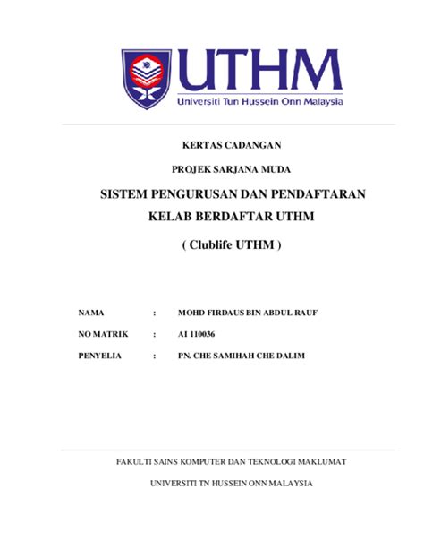 Kesimpulan berdasarkan hasil analisis data dan pembahasan yang telah diuraikan. (DOC) KERTAS CADANGAN PROJEK SARJANA MUDA | nasrin jazlina ...